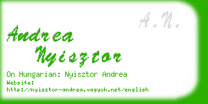 andrea nyisztor business card